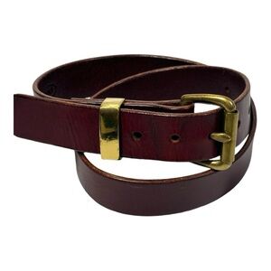 Boyt Brown Leather Belt Men's 30 Brass Hardware 1.25" Width Classic Retails $48